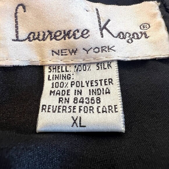 Laurence Kazar Vintage Silk Beaded Embellished Evening Cocktail Blouse Size XL - Picture 8 of 9